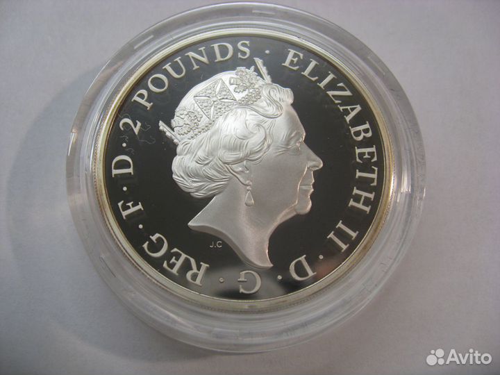 2 фунта 2016 г. - год Обезьяны (серебро)
