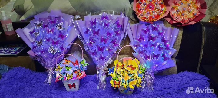 Букеты из бабочек