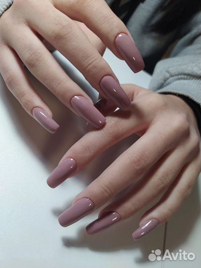 Маникюр, гель-лак с укреплением, наращивание