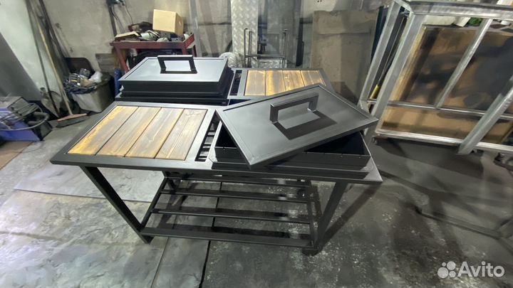 Мангал с крышкой