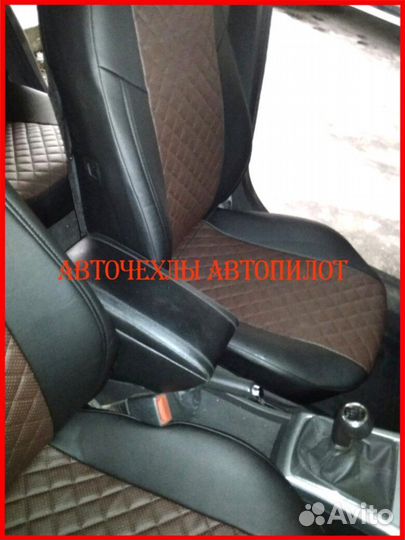 Чехлы Автопилот Opel Astra из экокожи Ромб