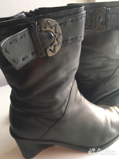 Сапоги. Нат кожа 40р(весна,осень)