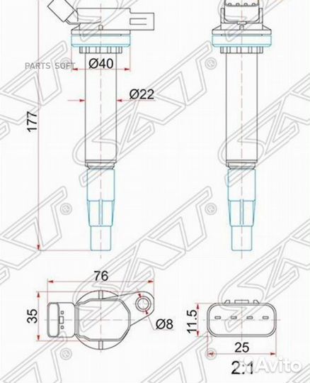 Катушка зажигания toyota corolla 07- 1zrfe/lexus N