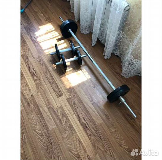 Штанга + гантели (40 кг)