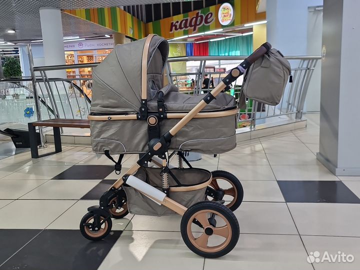 Коляска LuxMom 518 3 в 1 с перекидной ручкой