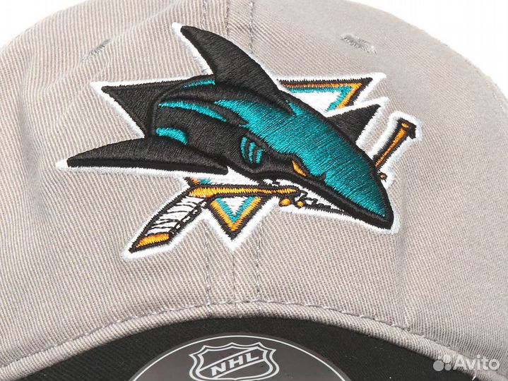 Бейсболка NHL San Jose Sharks серая (подростковая)