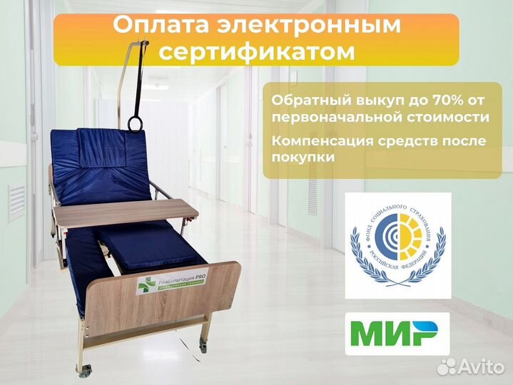 Медицинская кровать функциональная