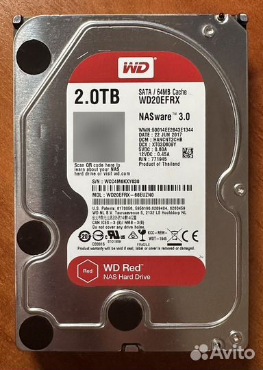 HDD WD RED WD20efrx SATA 2 Тб