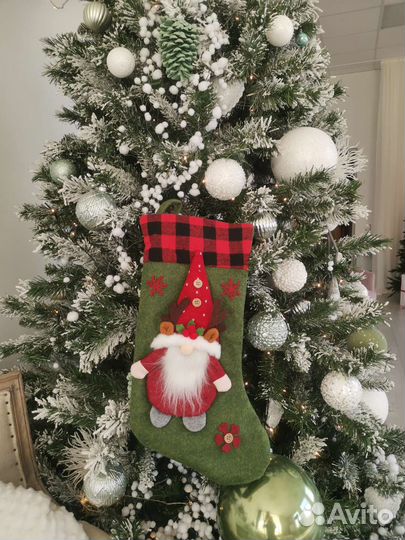 Новогодний подарочный носок большой