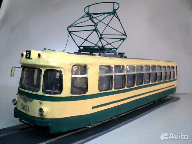 Масштабная модель трамвая лм-57 (1:43) ручная рабо