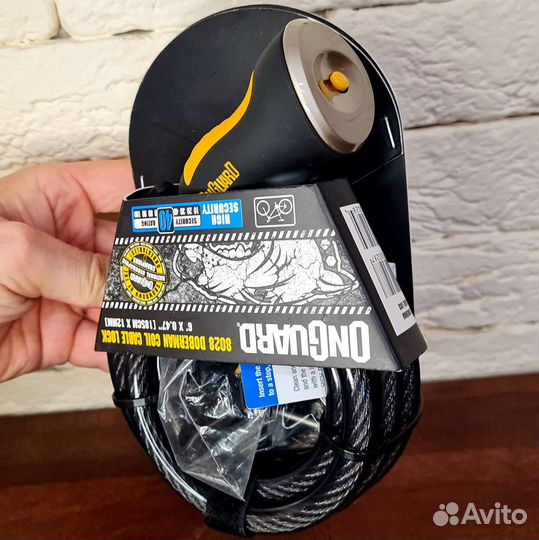 Тросовый замок OnGuard Doberman 185см (d10 и 12мм)