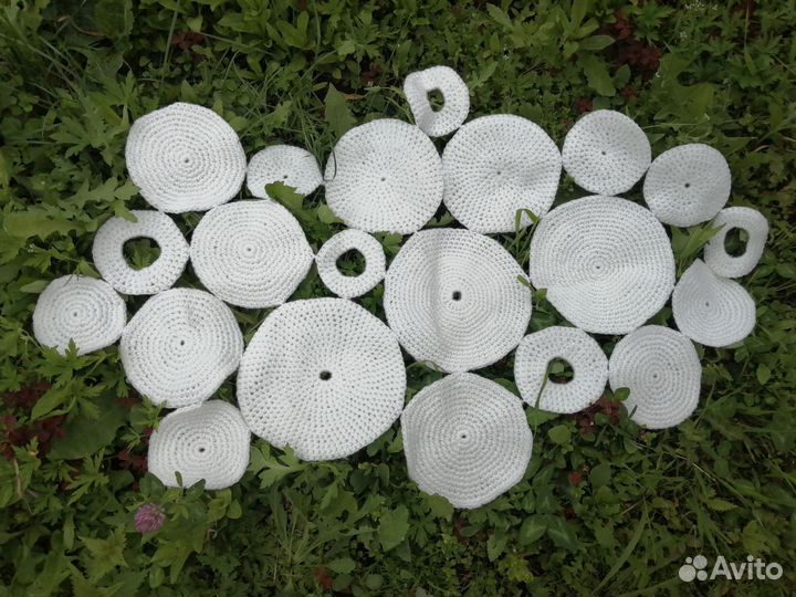 Коврик вязанный, накидка, плед