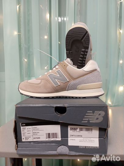 Кроссовки new balance 574 бежевые 11 us