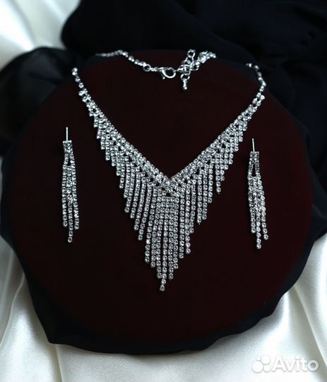 Новый комплект украшений ожерелье серьги перчатки