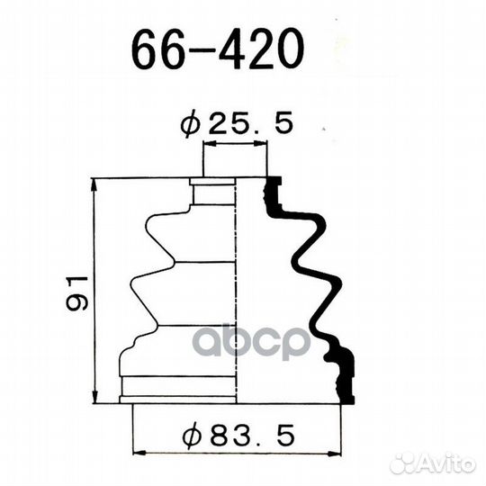 Пыльник ШРУСа внутреннего /25,5*83,5*91
