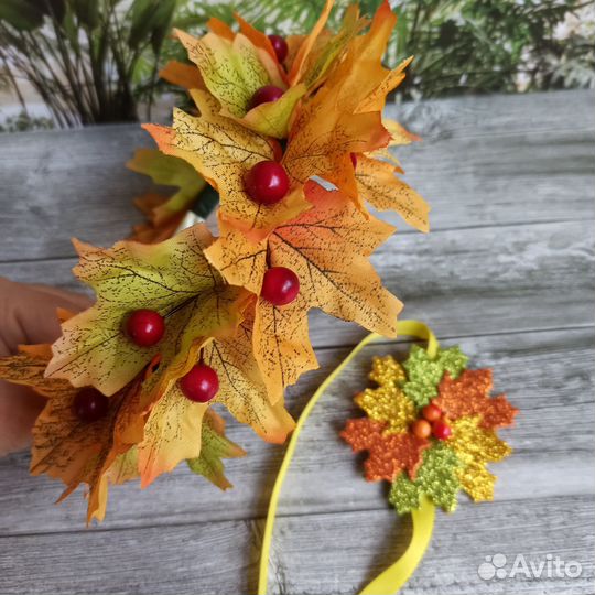 Осенний ободок, кокошник