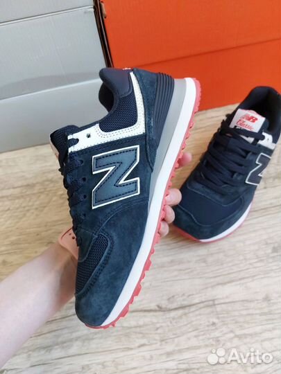 Кроссовки New Balance 574 синие замша