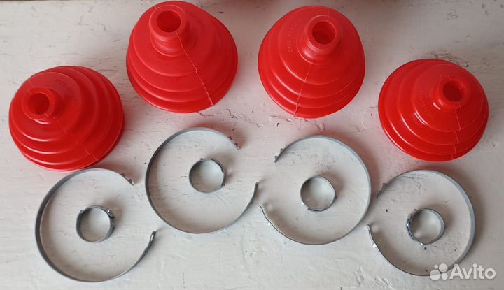 Пыльники нива, полиуретан 4шт.+хомуты