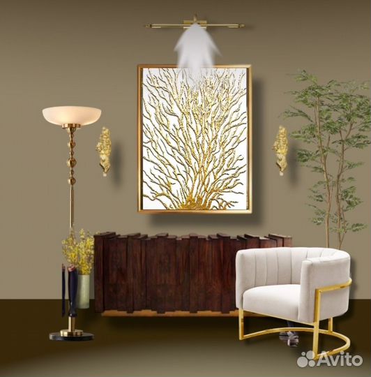 Картина на заказ. Картина золотая поталь