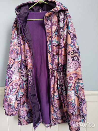 Ветровка парка куртка на флисе флиска 134 140