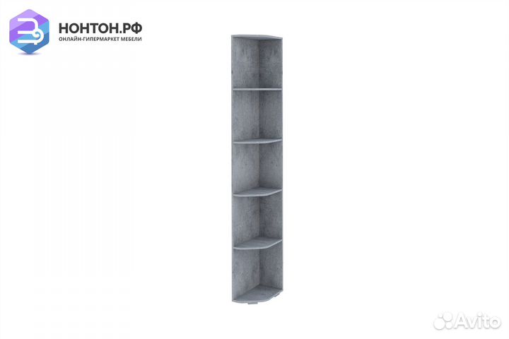 Стеллаж угловой Грей цемент светлый