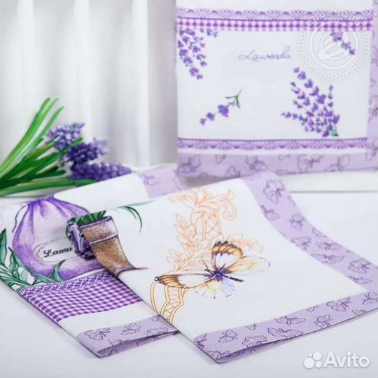 Комплекты подарочных полотенец из рогожки