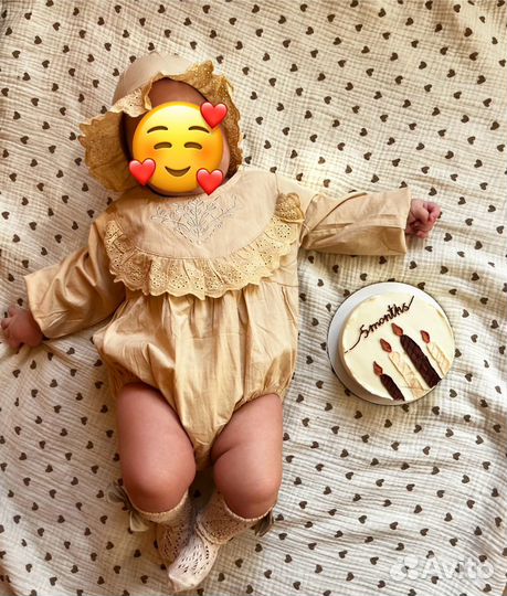 Нарядное боди для девочки 74