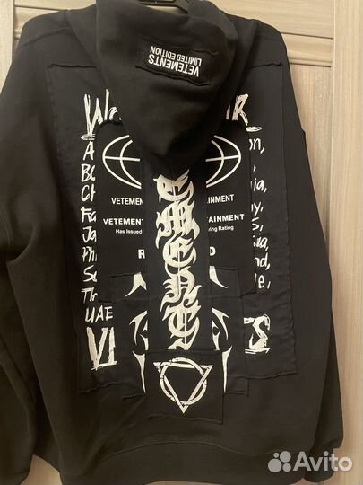 Vetements hardcore patch hoodie