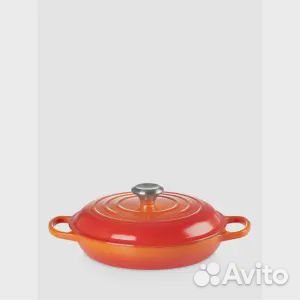 Фирменная неглубокая чугунная кастрюля Le Creuset