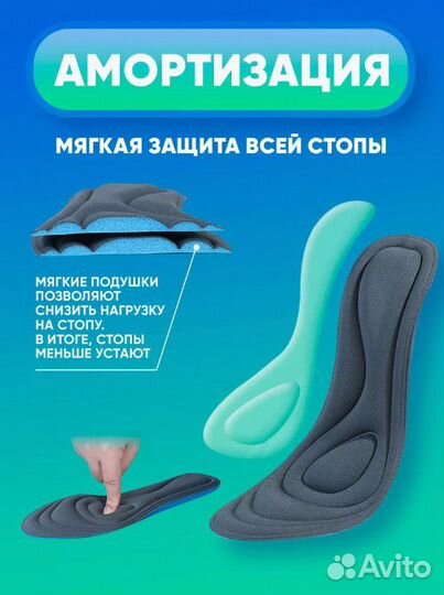 Стельки анатомические супермягкие 4D