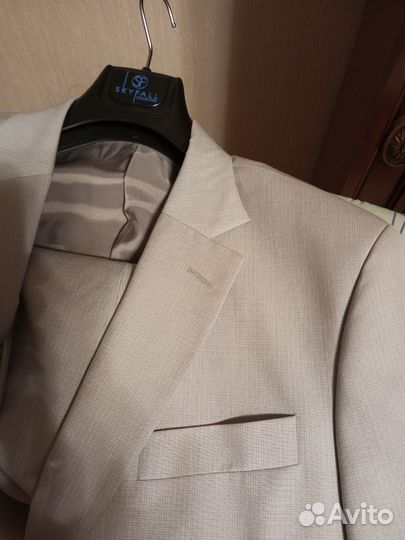 Костюм мужской, светлый, 54 размер