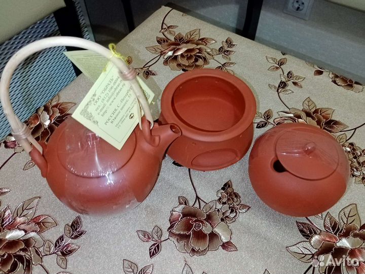 Сервиз чайный глиняный