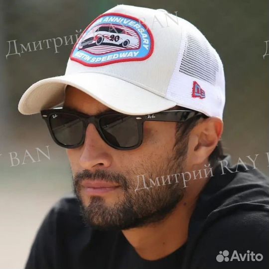 Очки Ray Ban 2140 Wayfarer Black Стекло 50 мм