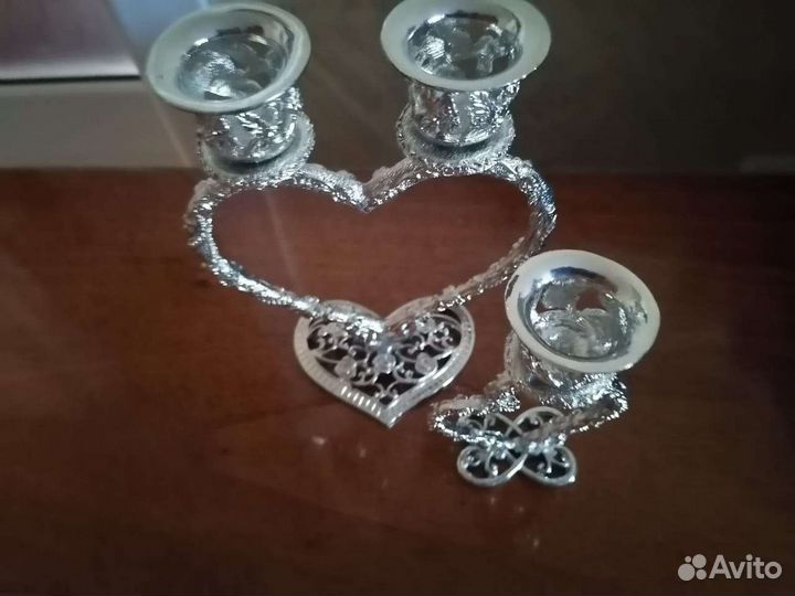 Подсвечники Мельхиор Германия 2шт