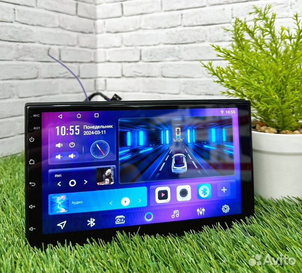 Магнитола 1 din с экраном 7дюймов 4/64, 3/32 арт54