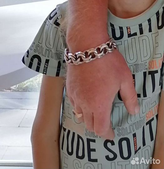 Серебряный браслет. 100 г