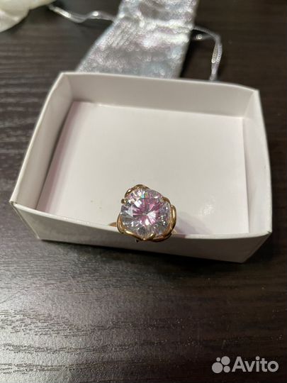 Кольцо позолоченное