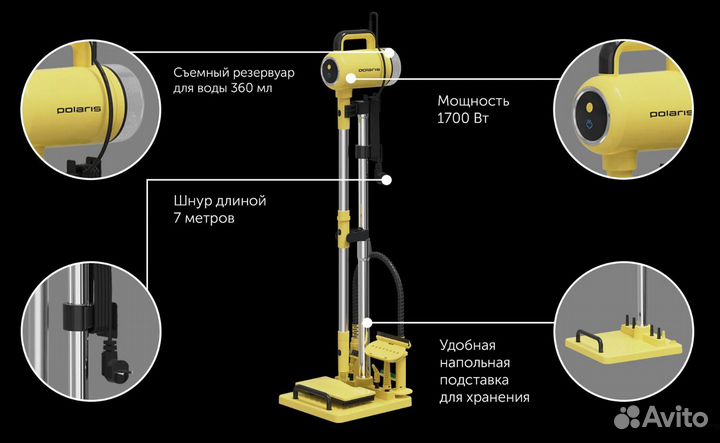 Пароочиститель polaris PSC 1711C, новый