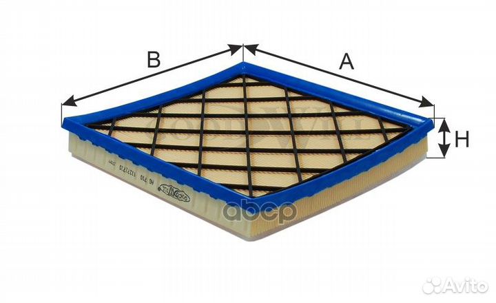 Фильтр воздушный chevrolet, opel, vauxhall AG70