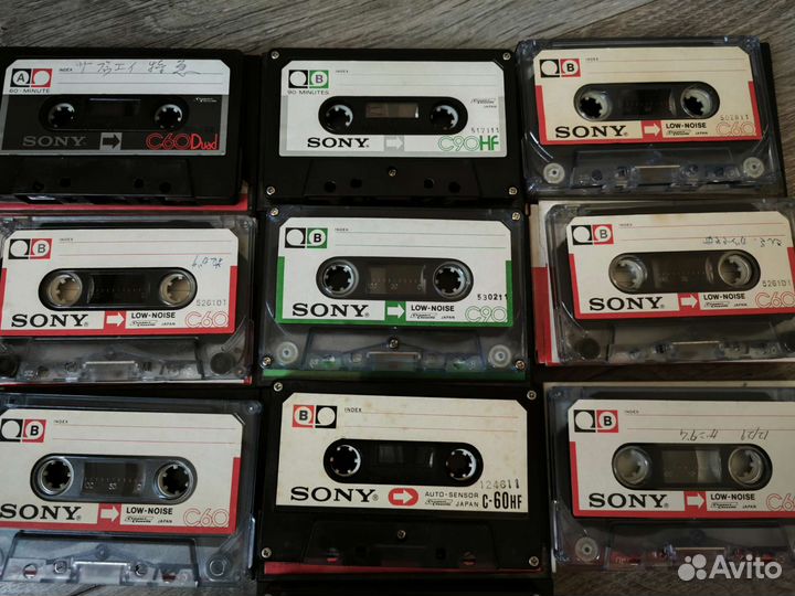 Кассеты Sony древние (Normal) б/у 10шт