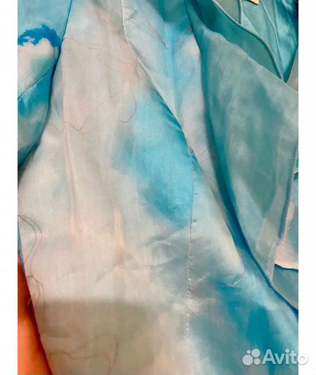 Escada Голубой шелковый жакет/пиджак