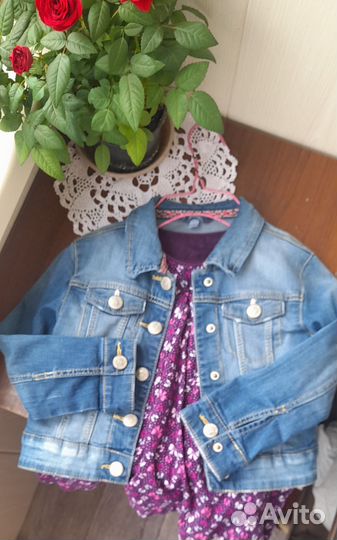 Джинсовая куртка для девочки новая 92