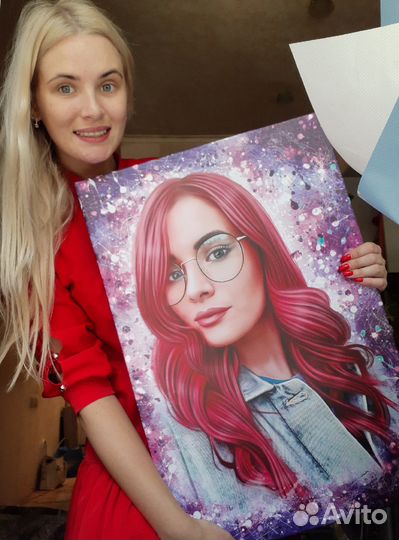 Портрет, картина в Ессентуках по фото на холсте