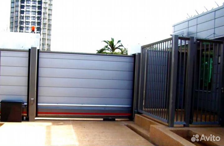 Откатные ворота металлические профессионально