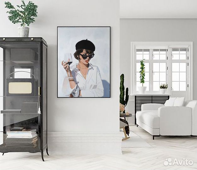 Картина маслом на холсте девушка