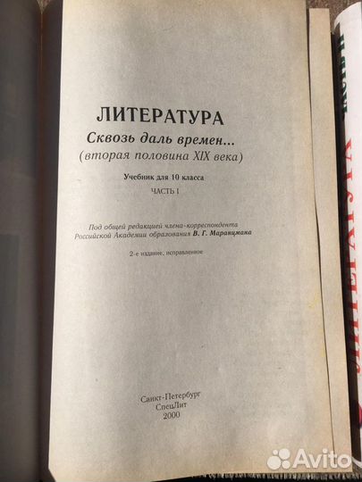 Учебник литературы 10 класс