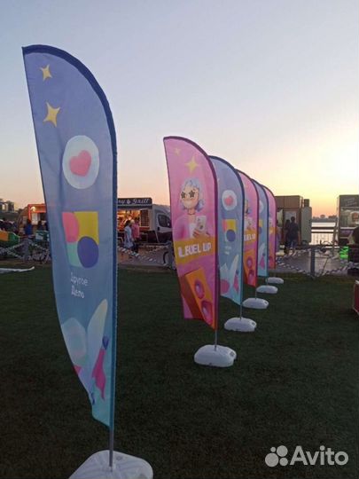 Аренда влагштоков в Ижевске печать флагов