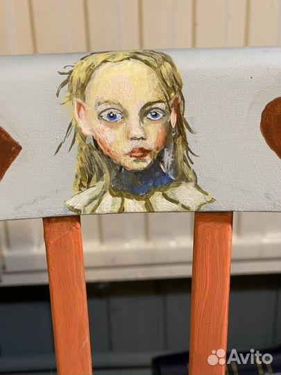 Стул роспись алиса в стране чудес