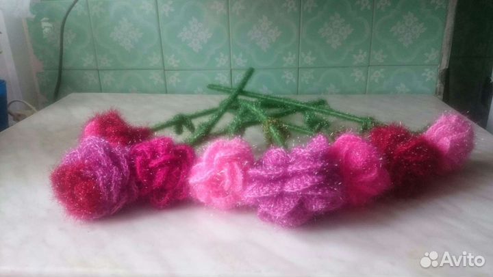 Цветы вязаные