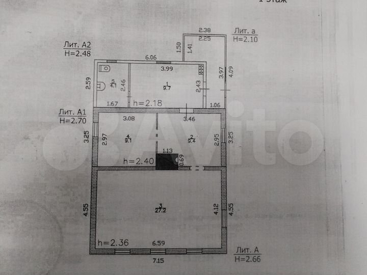 Дом 59,5 м² на участке 5,5 сот.